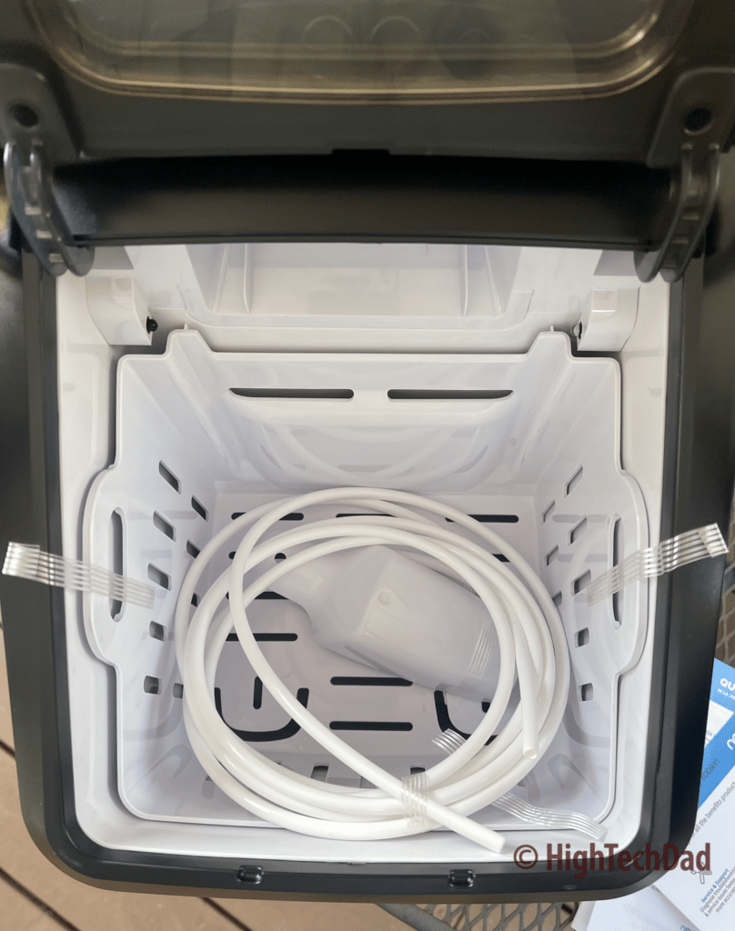 View from top - Newair Countertop Ice Maker - HighTechDad review
