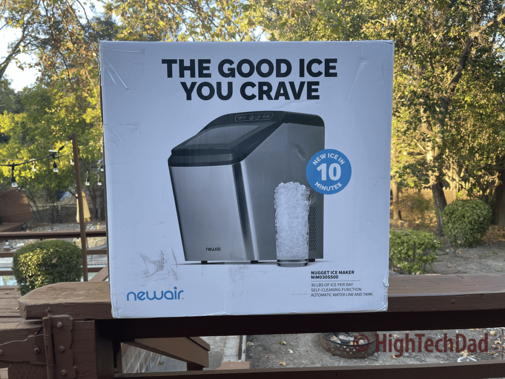 Front of the box - Newair Countertop Ice Maker - HighTechDad review