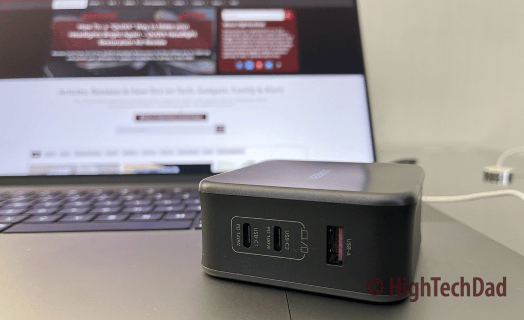 On the side - UGREEN Nexode GaN USB Chargers - HighTechDad review