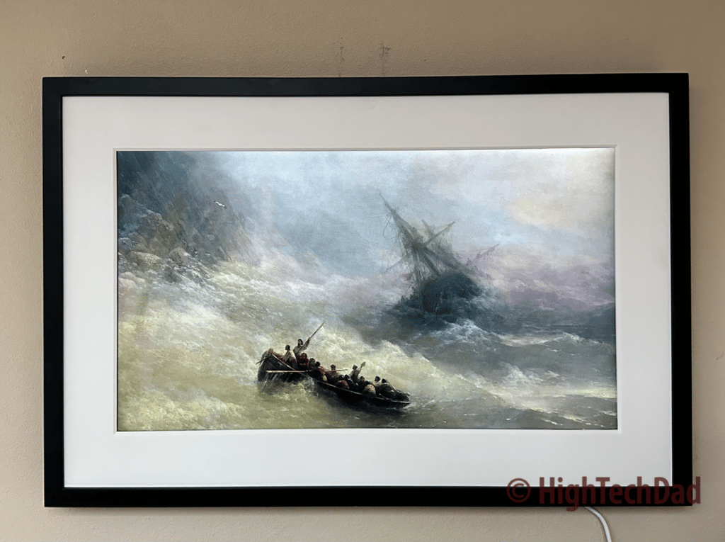 Ship painting - Canvia digital canvas and smart frame -  HighTechDad review