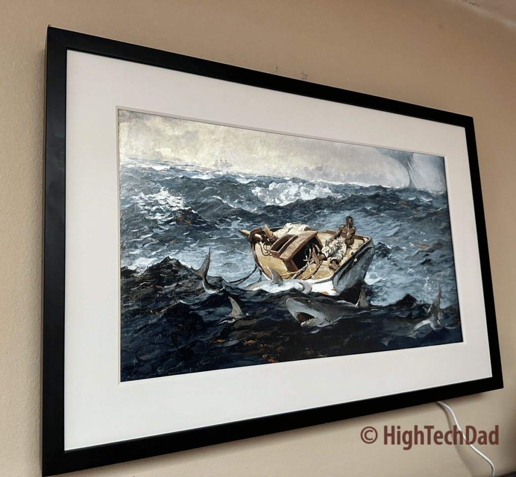 Side view no glare - Canvia digital canvas and smart frame -  HighTechDad review