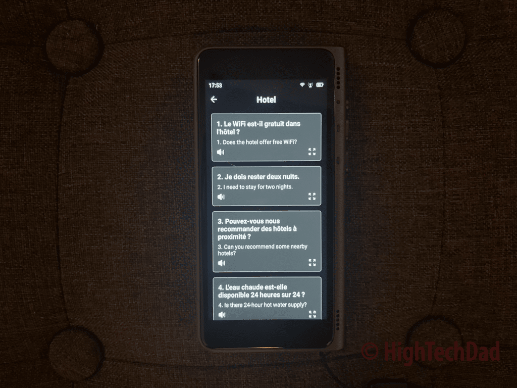Common expressions - Fluentalk T1 portable translator - HighTechDad review