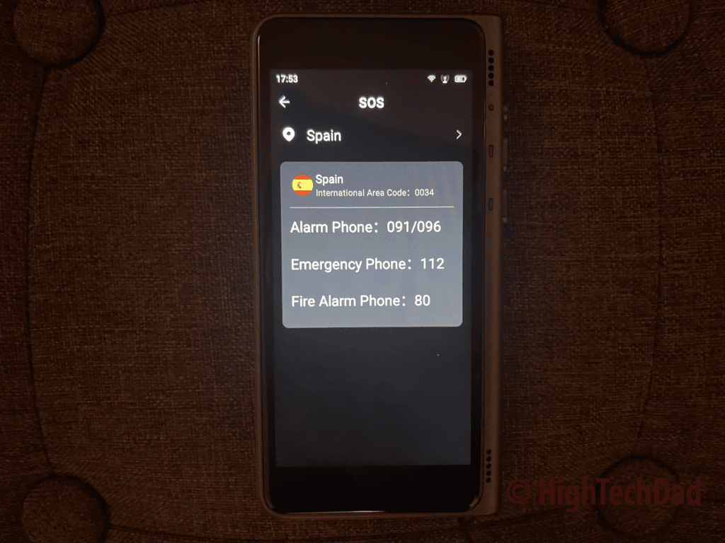 SOS and emergency information - Fluentalk T1 portable translator - HighTechDad review