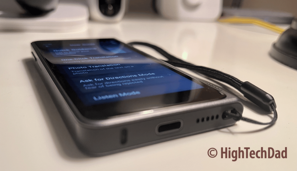 USB-C port on bottom - Fluentalk T1 portable translator - HighTechDad review