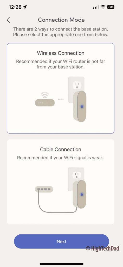 WiFi or Wired connection - Nooie Cam Pro - HighTechDad Review