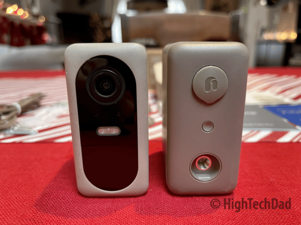 Front & back of cameras - Nooie Cam Pro - HighTechDad Review