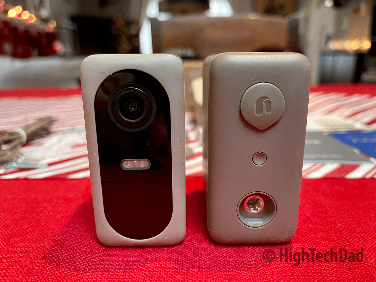 Front & back of cameras - Nooie Cam Pro - HighTechDad Review