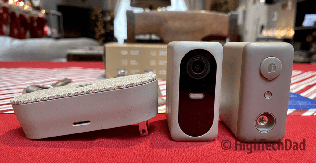 2 cameras and the base - Nooie Cam Pro - HighTechDad Review