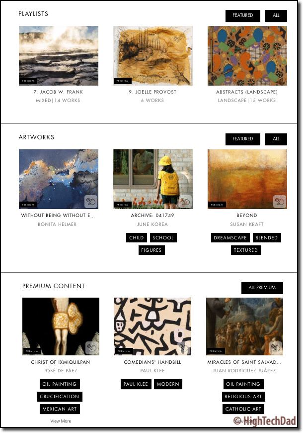 Artists, Content, and more - Canvia digital canvas and smart frame - HighTechDad review