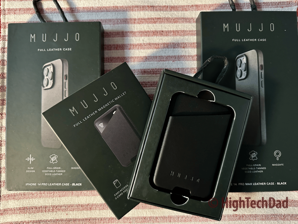 In the package - Mujjo Leather Case - HighTechDad review