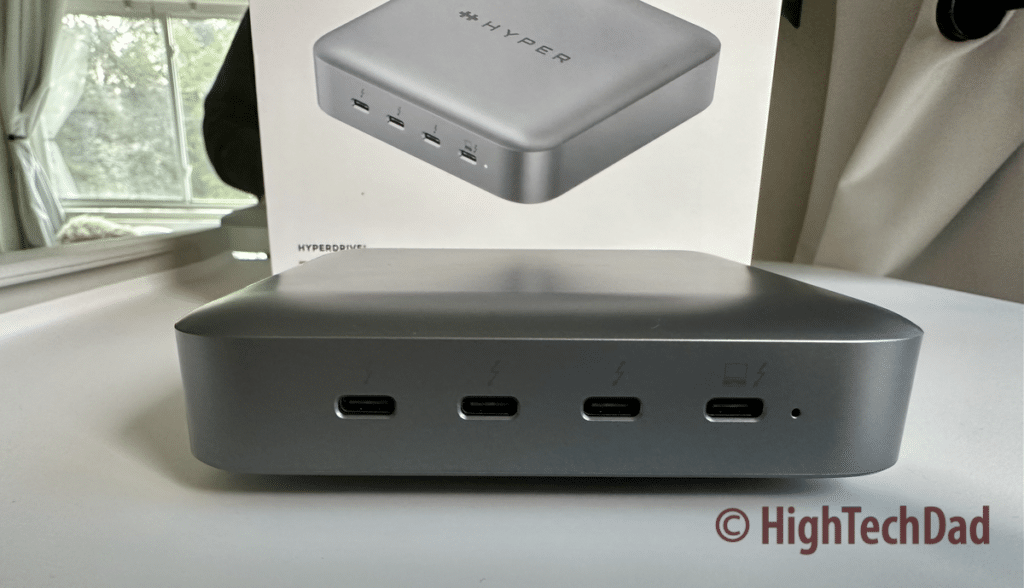 Front of hub - HyperDrive Thunderbolt 4 Power Hub - HighTechDad review