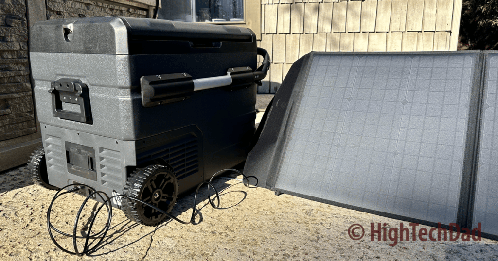 Cooler & Solar Panels - Newair electric cooler - HighTechDad review