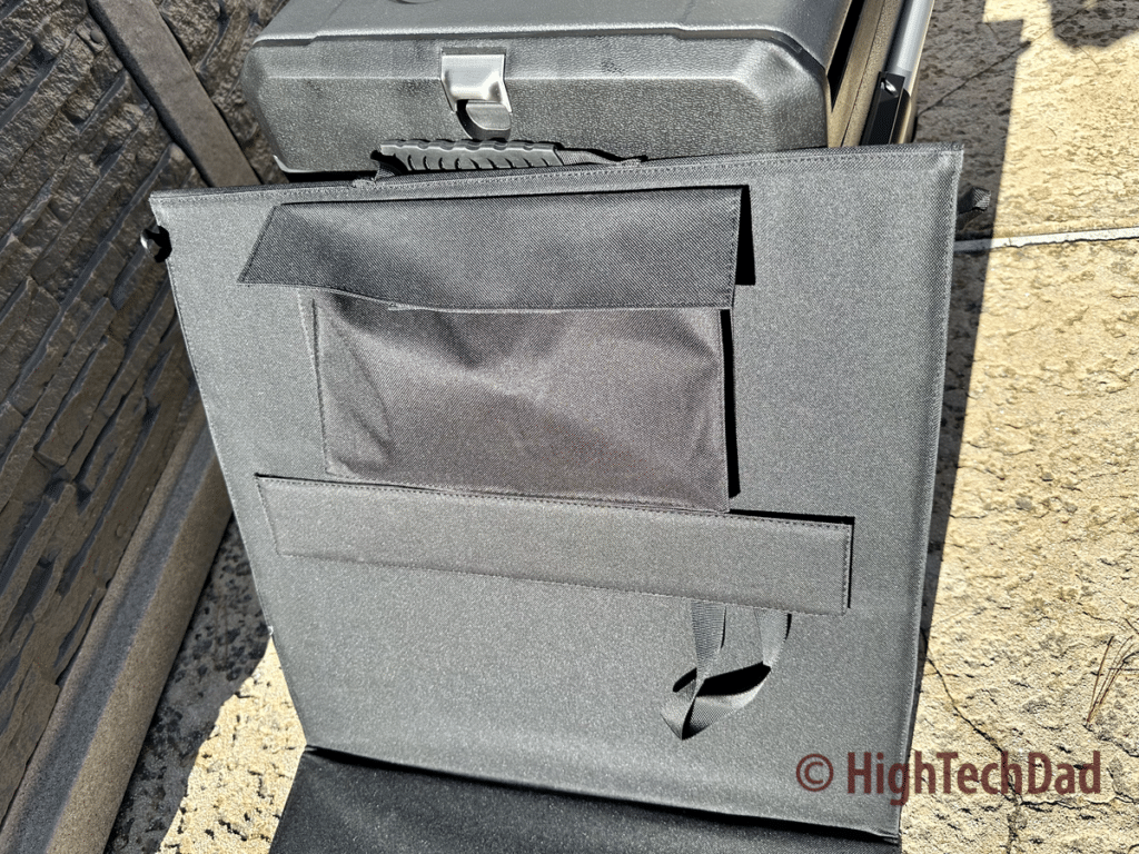 Solar panel folded - Newair electric cooler - HighTechDad review