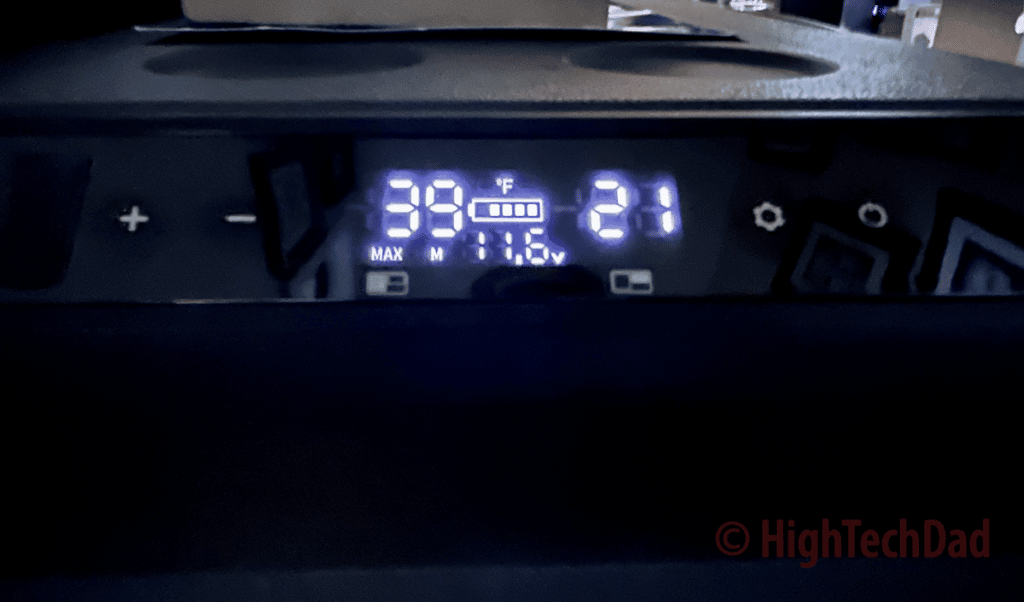 Fridge & freezer temps independent - Newair electric cooler - HighTechDad review