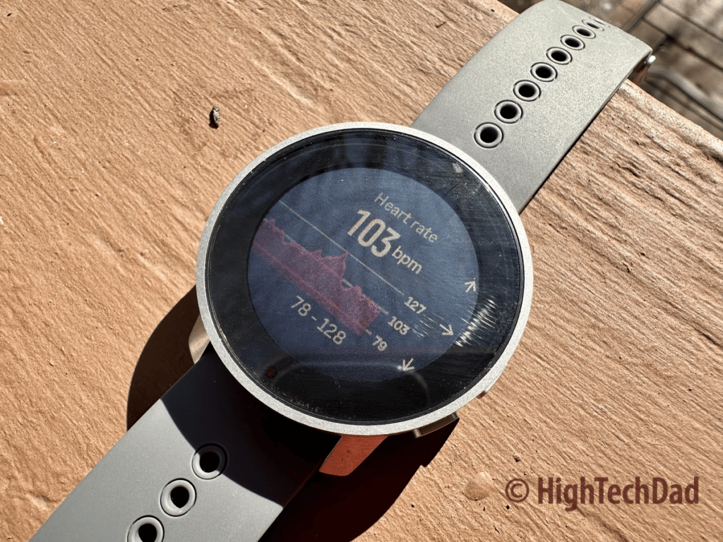 Heart rate widget - Suunto 9 Peak Pro - HighTechDad review