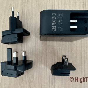 3 international plugs - UGREEN 65W Nexode GaN USB Travel Charger - HighTechDad review