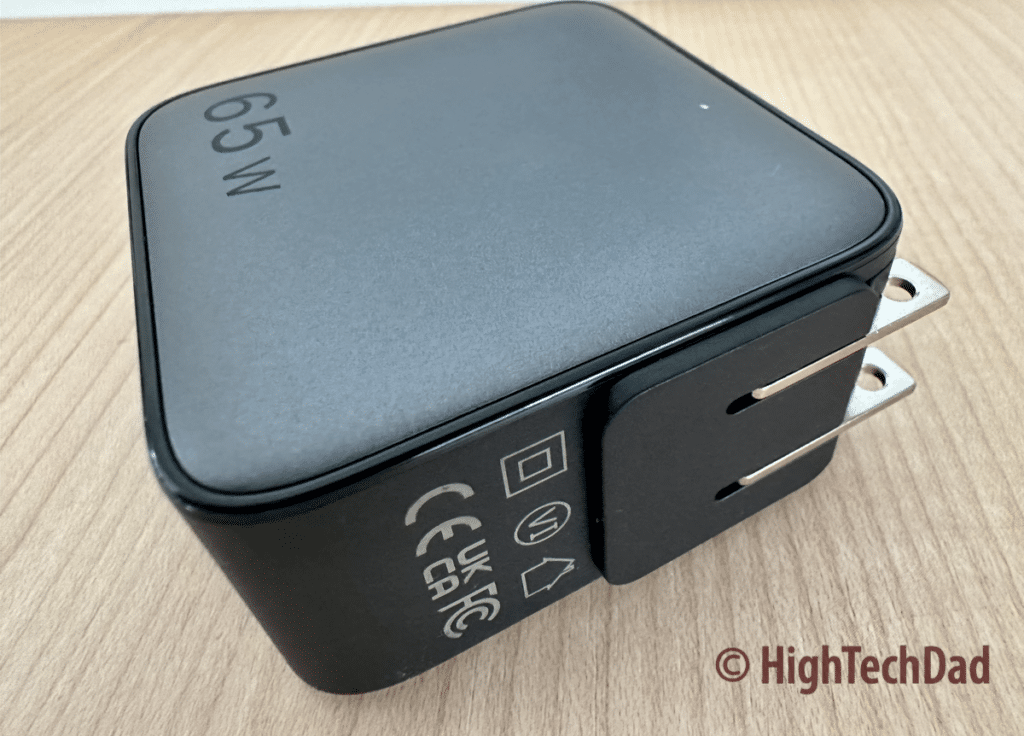 With US plug folded - UGREEN Nexode 65W Wall Charger - HighTechDad review