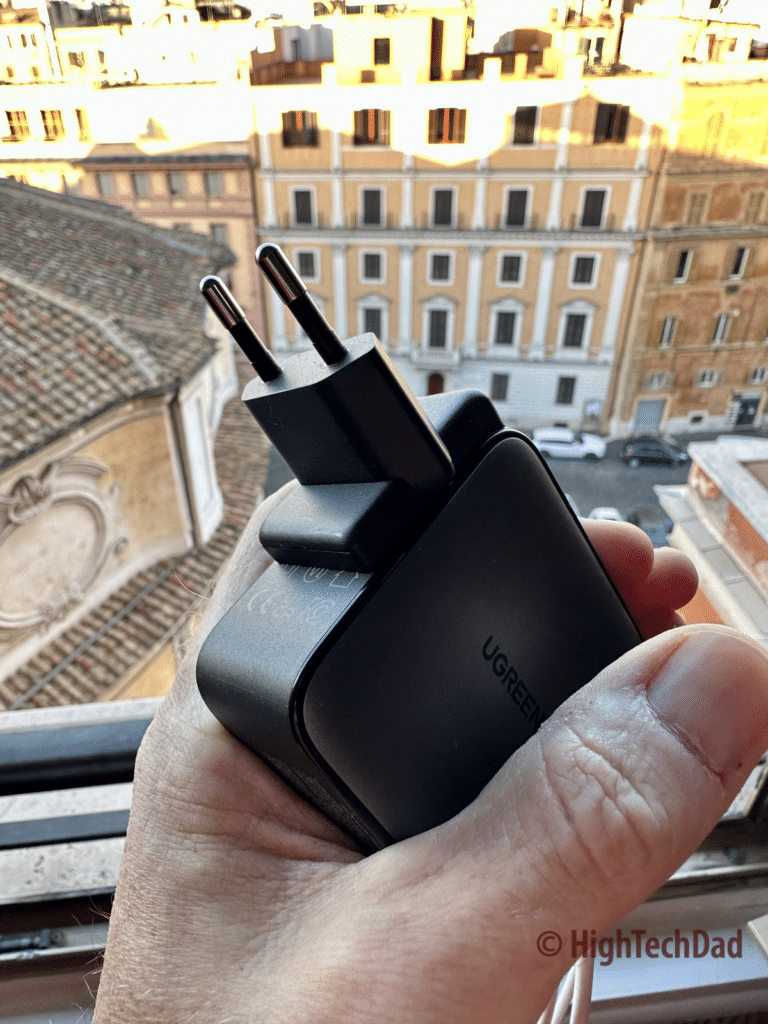 Power in Rome - UGREEN Nexode 65W Wall Charger - HighTechDad review