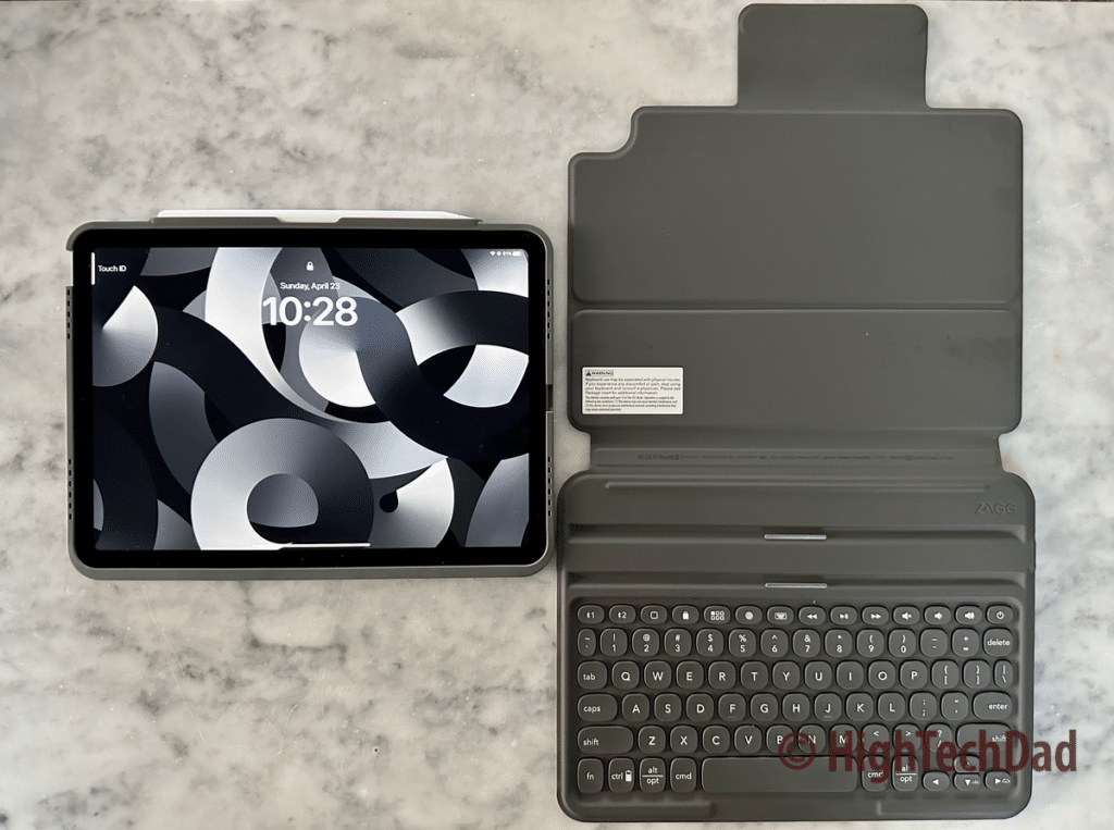 Case detached from keyboard - Zagg Pro Keys - - HighTechDad head-to-head iPad keyboard cases