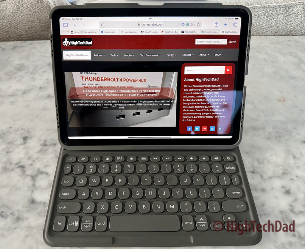 Keyboard and iPad  Zagg Pro Keys - HighTechDad review
