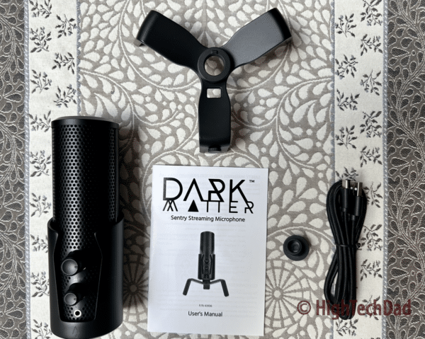 In the box - Dark Matter Sentry Streaming Mic - HighTechDad review