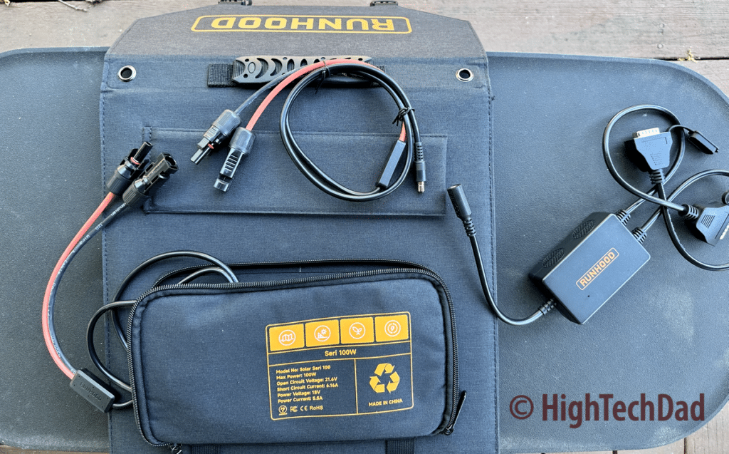 Various included power cables - Runhood Rallye 600 Pro - HighTechDad review