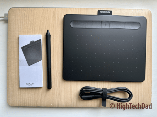 Tablet, stylus, and cable - Wacom Intuos Creative Pen Tablet & Wacom Intuos Tablet - HighTechDad review