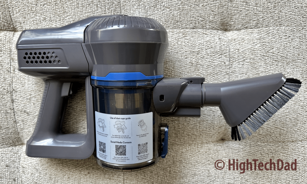 Dusting brush - Greenote Cordless Vacuum Cleaner - HighTechDad review