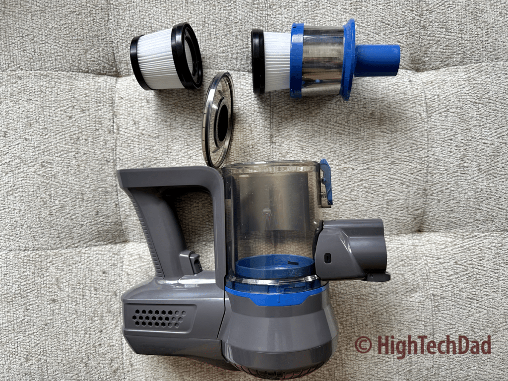 Washable filters - Greenote Cordless Vacuum Cleaner - HighTechDad review