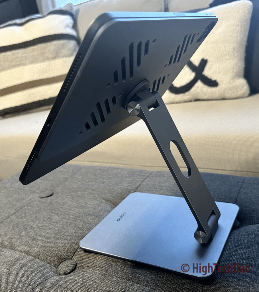 Side back view - Llano Magnetic iPad Stand - HighTechDad review