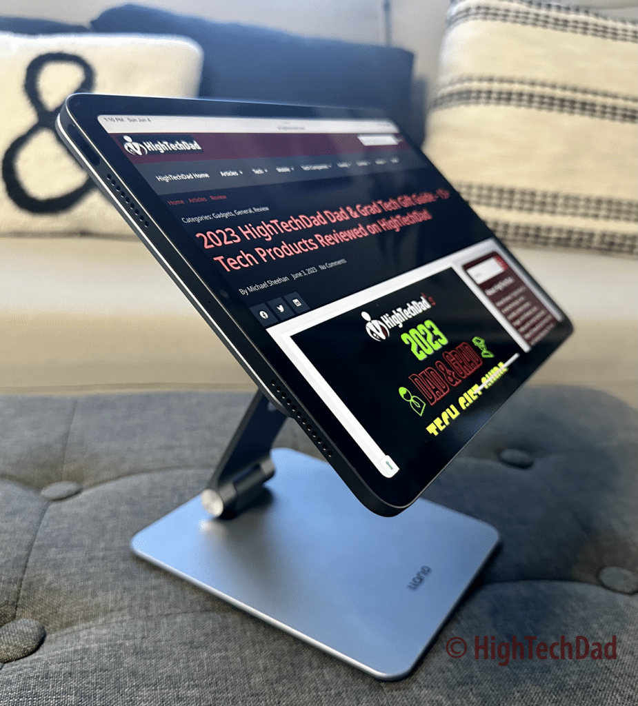 Side view - Llano Magnetic iPad Stand - HighTechDad review