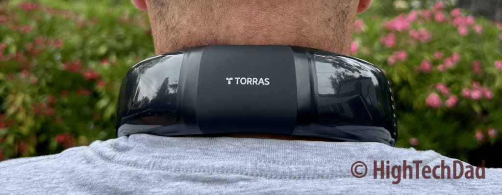 On the neck - Torras Coolify 2S personal air conditioner - HighTechDad review