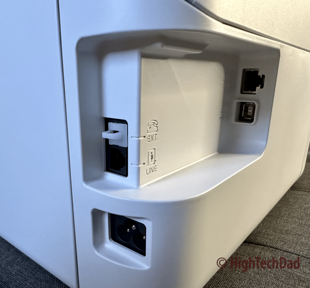 Phone, Ethernet, and USB ports - Epson EcoTank ET-4850 - HighTechDad review