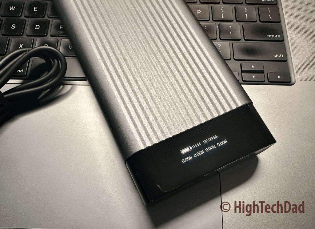 Showing 96Wh - Hyperjuice 245W USB-C battery pack - HighTechDad review