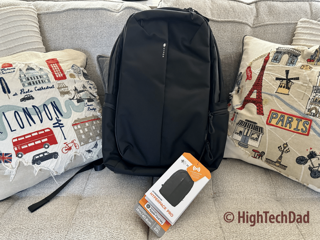 Backpack front - HyperDrive HyperPack Pro backpack - HighTechDad review