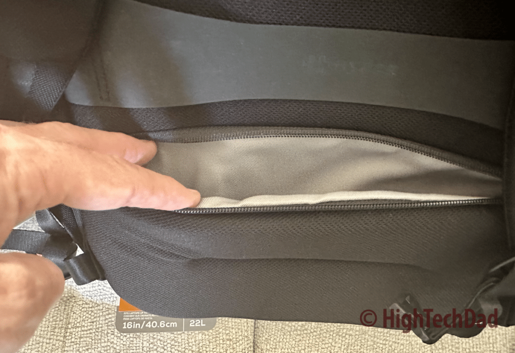 Lumbar storage - HyperDrive HyperPack Pro backpack - HighTechDad review