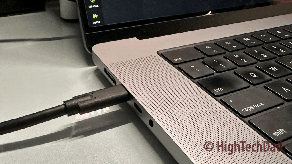 Single USB-C cable in - Monoprice 15-in-1 Docking Station - HighTechDad review