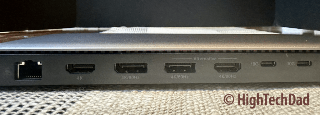 Ethernet, HDMI, DisplayPort, USB-C ports - Monoprice 15-in-1 Docking Station - HighTechDad review