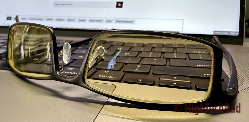 Phenom on laptop - Gunnar glasses - HightechDad review