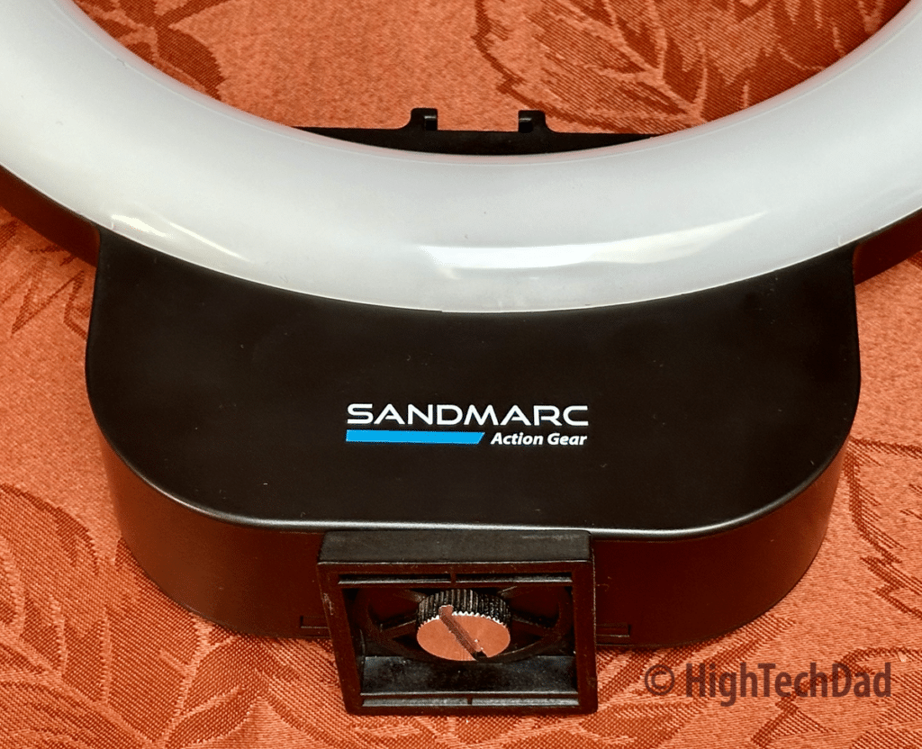 Tripod attachment - Sandmarc Ring Light Wireless - HighTechDad review