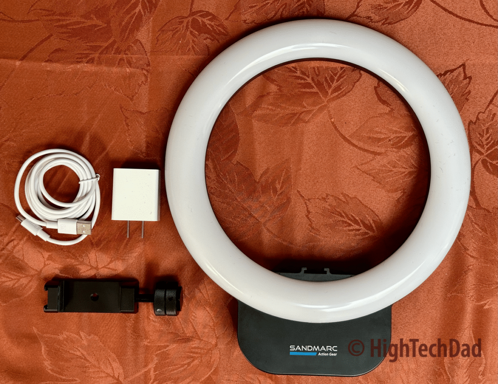 What's in the box - Sandmarc Ring Light Wireless - HighTechDad review