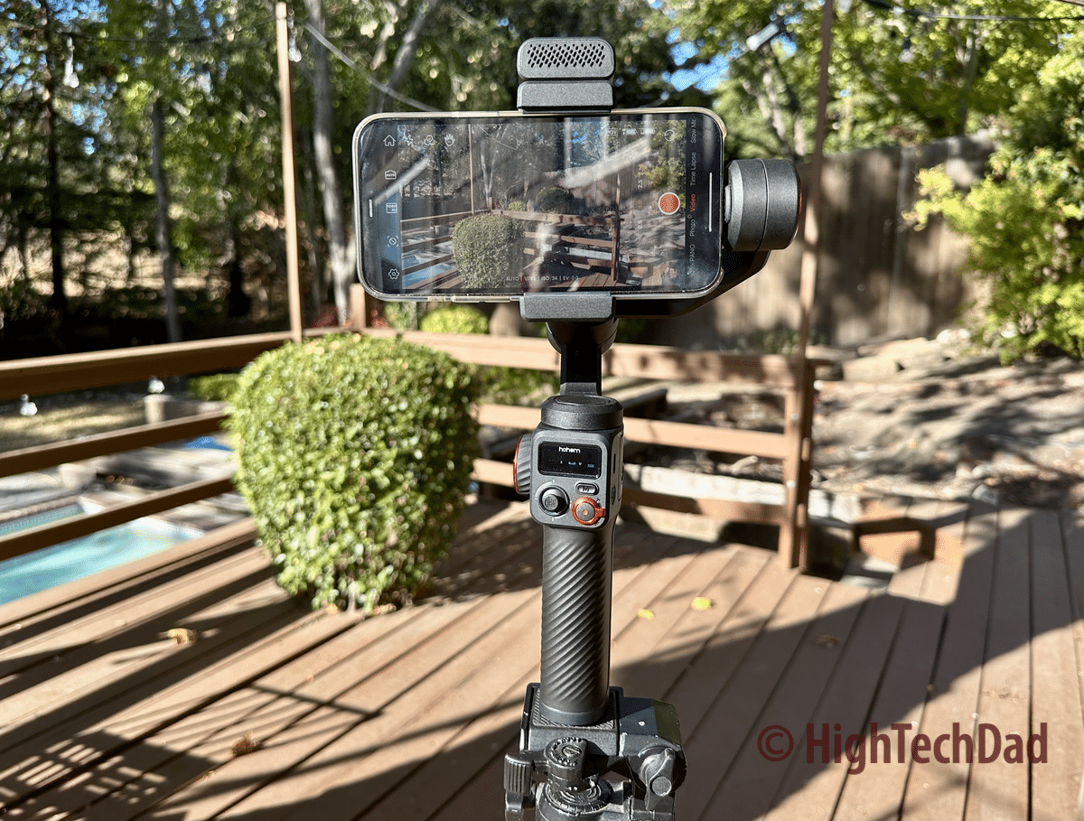 Camera mounted - Hohem iSteady M6 gimbal - HighTechDad review