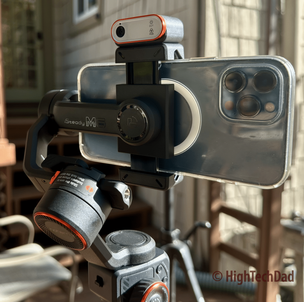 Large smartphone - Hohem iSteady M6 gimbal - HighTechDad review