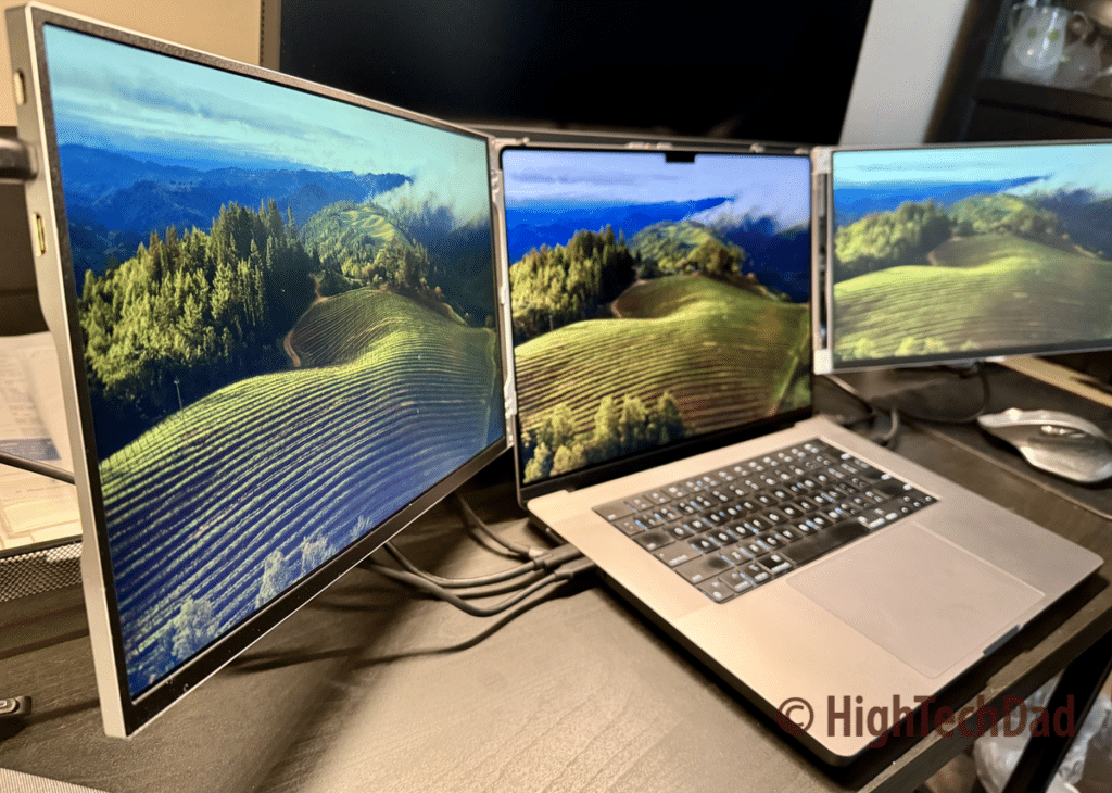 Side view - LIMINK LK15 monitors - HighTechDad review