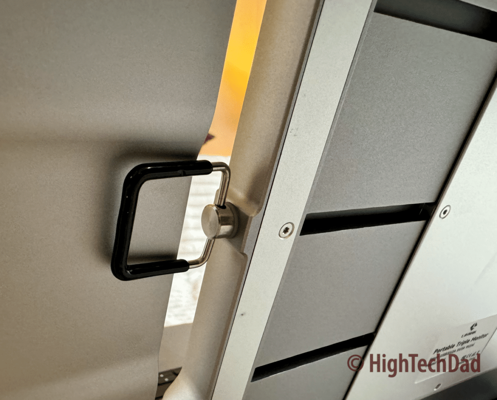 Back hinge handle - LIMINK LK15 monitors - HighTechDad review
