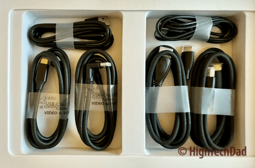 Included cables - LIMINK LK15 monitors - HighTechDad review