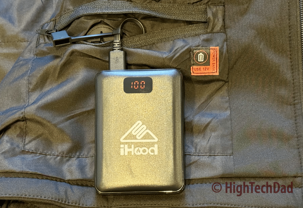 Battery connected outside of pocket - iHood Jacket & iHood Vest - HighTechDad review