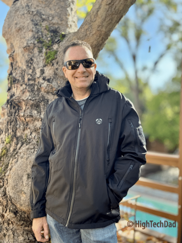 HighTechDad wearing the iHood Heated Jacket - iHood Jacket & iHood Vest - HighTechDad review