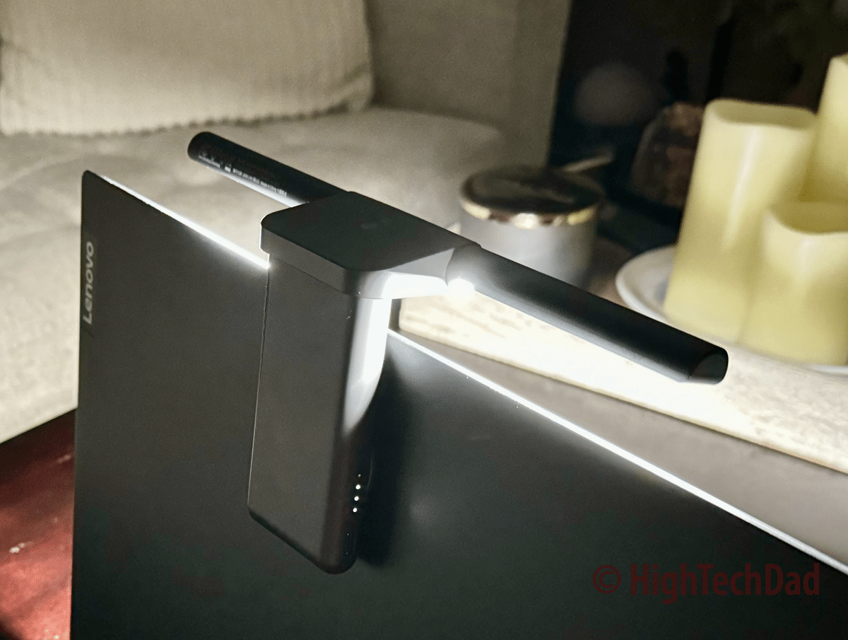 Back side view - BenQ Laptop Bar Light - HighTechDad Review