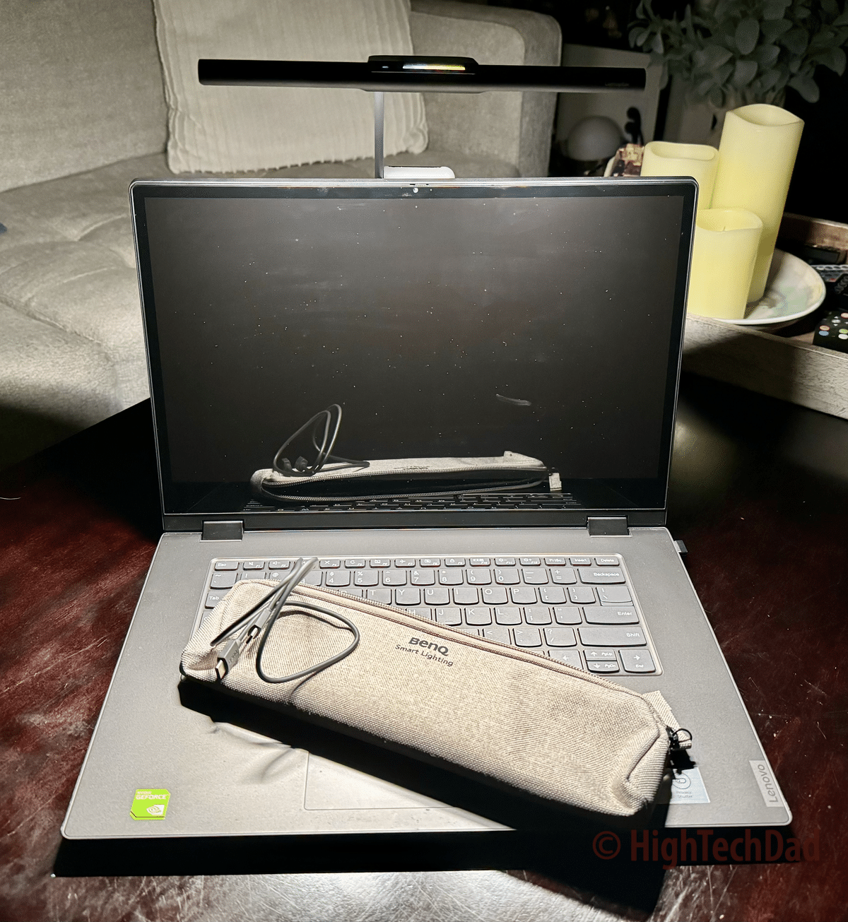 Extended mode, bag, USB-C cable - - BenQ Laptop Bar Light - HighTechDad Review